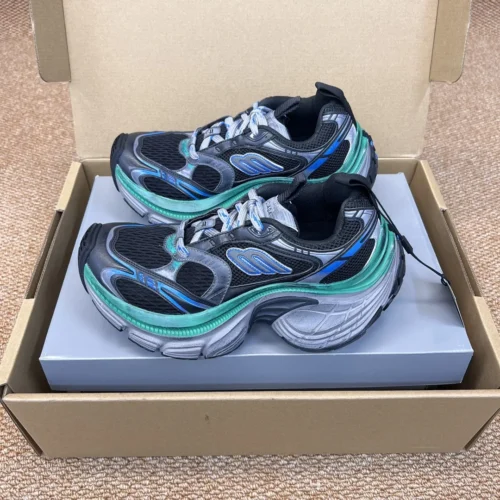 Balenciaga 10XL Black Green Chunky Sneakers