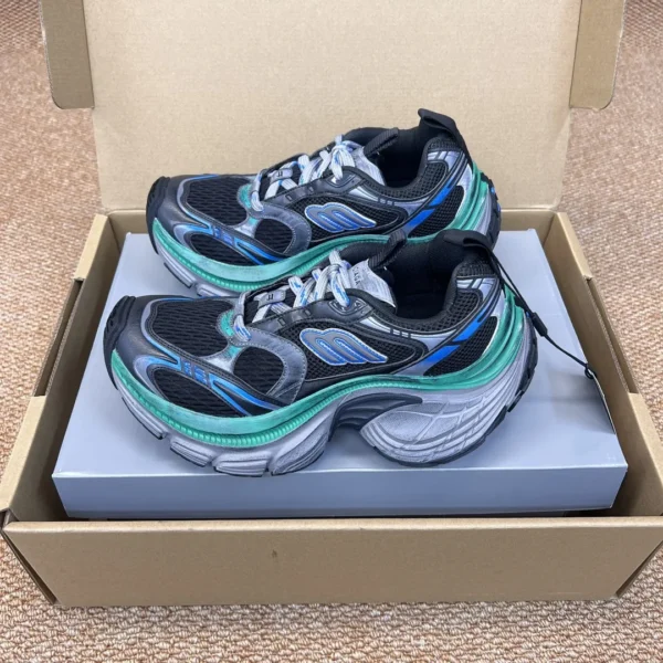Balenciaga 10XL Black Green Chunky Sneakers