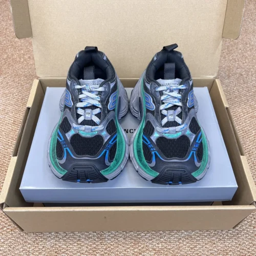 Balenciaga 10XL Black Green Chunky Sneakers