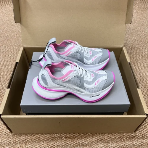 Balenciaga Circuit White Pink Mesh Running Sneakers