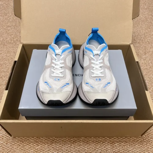 Balenciaga Circuit Gray Blue Mesh Running Sneakers