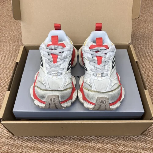 Balenciaga 5XL Cargo White Red Chunky Sneakers