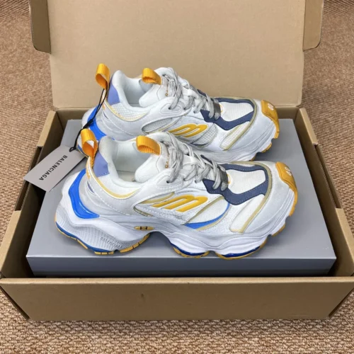 Balenciaga 5XL Cargo White Blue Chunky Sneakers Style 0089