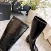 Chanel Black Leather Boots