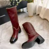 Chanel Black Leather Boots Style 0018