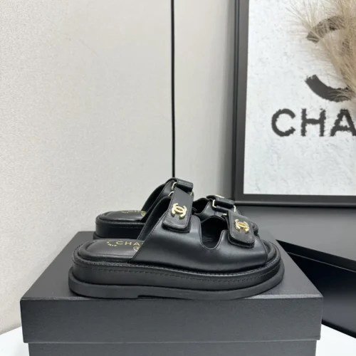 Chanel Rubber Slides