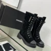 Chanel Black White Boots Style 0068