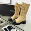 Chanel Black White Boots Style 0070