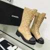 Chanel Black White Boots Style 0070
