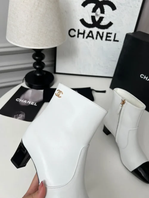 Chanel Black Lambskin Boots