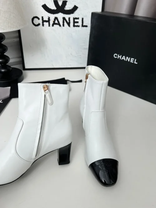 Chanel Black Lambskin Boots