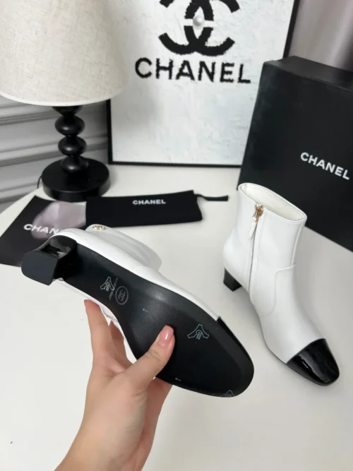 Chanel Black Lambskin Boots