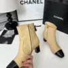 Chanel Black Lambskin Boots Style 0082