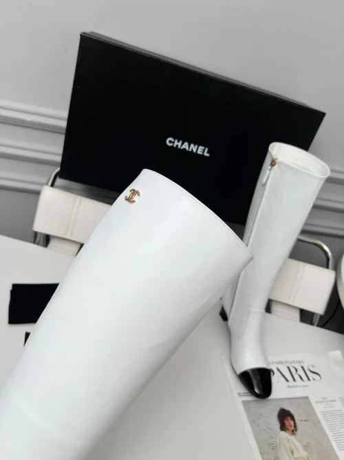 Chanel Black Lambskin Boots Style 0083