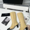 Chanel Black Lambskin Boots Style 0084