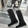 Chanel Off White Boots