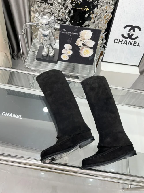 Chanel Off White Boots