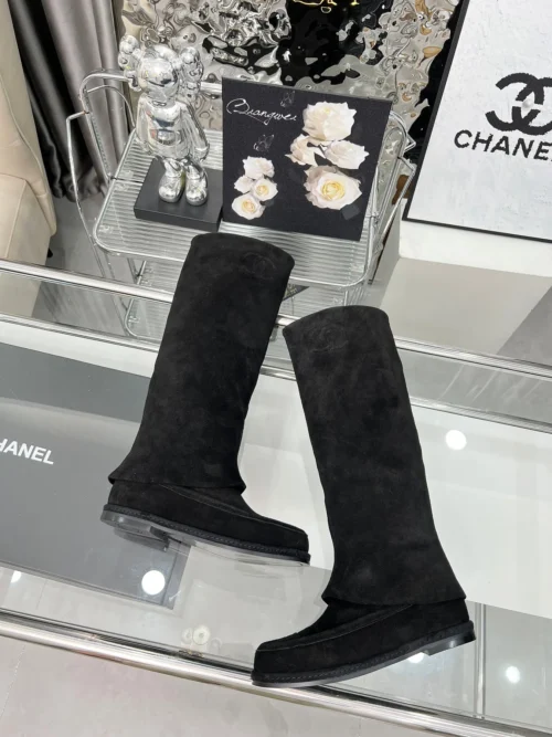 Chanel Off White Boots