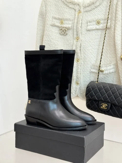 Chanel Leather Boots Style 0114