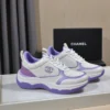 Chanel White Blue Sneakers