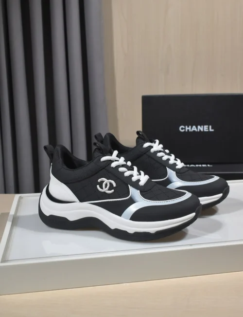 Chanel White Blue Sneakers Style 0160