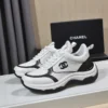 Chanel White Blue Sneakers Style 0161