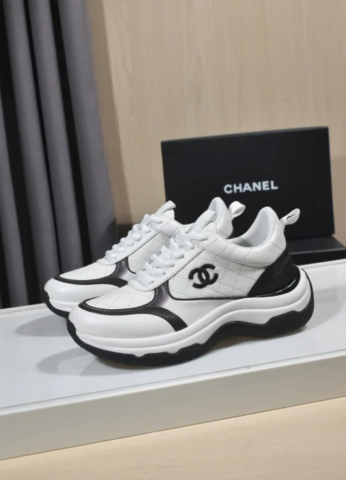 Chanel White Blue Sneakers Style 0161