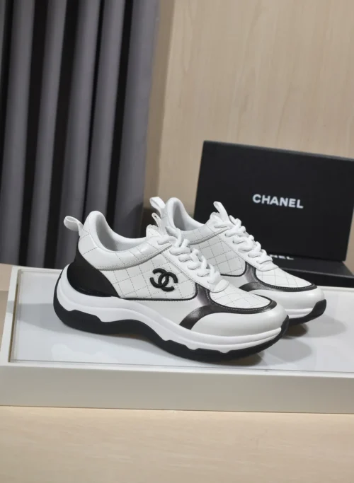 Chanel White Blue Sneakers Style 0161