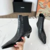 Chanel All Black Lambskin Boots Style 0212