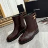 Chanel Brown Leather Boots Style 0214