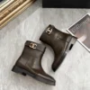 Chanel Brown Leather Boots