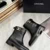 Chanel Brown Leather Boots Style 0216