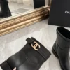 Chanel Brown Leather Boots Style 0216