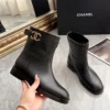 Chanel Brown Leather Boots Style 0216