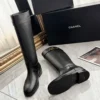 Chanel Brown Leather Boots Style 0223