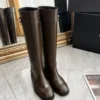 Chanel Brown Leather Boots Style 0225