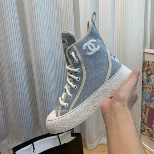 Chanel Canvas Boots Style 0258