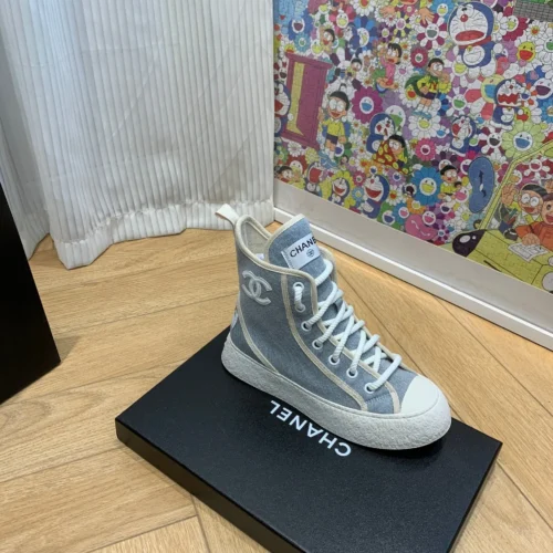 Chanel Canvas Boots Style 0258