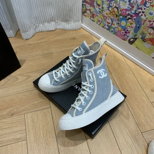 Chanel Canvas Boots Style 0258