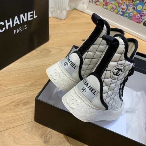 Chanel Canvas Boots