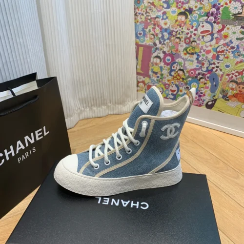 Chanel Canvas Boots Style 0260