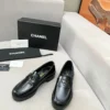 Chanel Black White Loafers