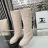 Chanel Off White Boots Style 0302
