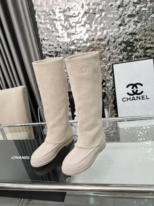 Chanel Off White Boots Style 0302