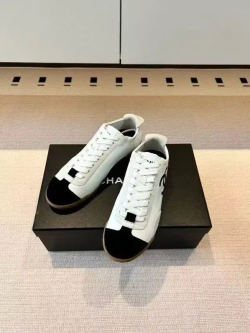 Chanel Black White Sneakers Style 0334
