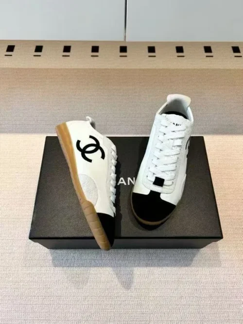Chanel Black White Sneakers Style 0334