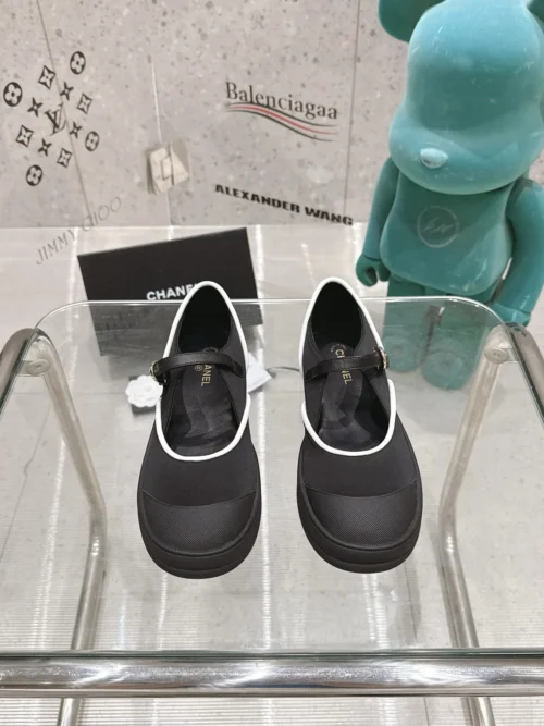 Chanel Black Canvas Sneakers