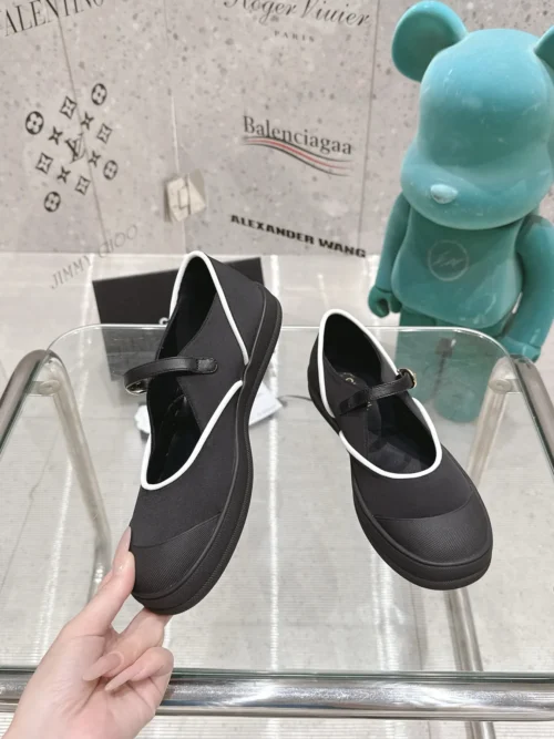 Chanel Black Canvas Sneakers