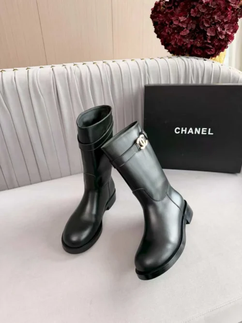 Chanel Calfskin Riding Boots