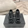 Chanel Black White Calfskin Sneakers